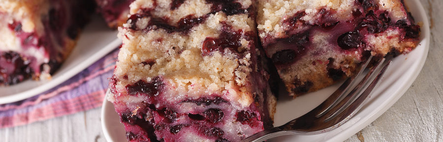 Healthy Blueberry Coffee Cake Dessert Recipe