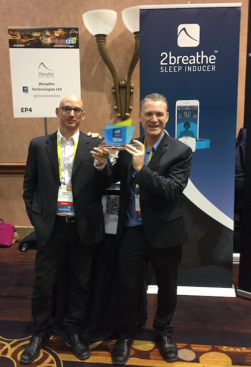 2beathe team receiving CES award