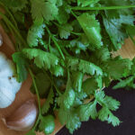 cilantro leaves with garlic to lower blood pressure